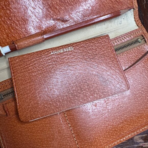 Vintage Pocket Book With Pencil Address book London 100% Pig Skin Wallet - Picture 15 of 16